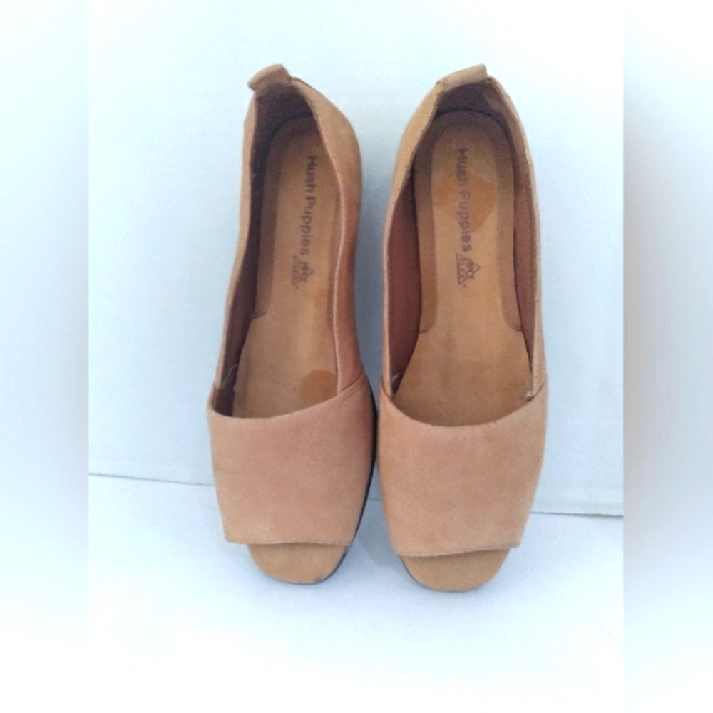 Hush Puppies Women's Petra de Carlis Slip-on Open‎ Toe Nubuck Shoes Size 8W